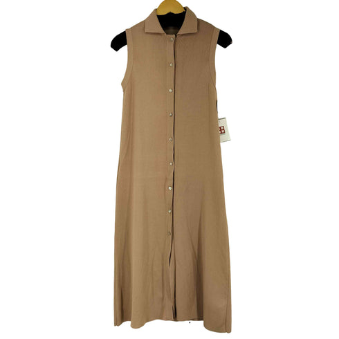 ザラ ZARA ノースリーブ シャツワンピース レディース import:M