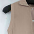 ザラ ZARA ノースリーブ シャツワンピース レディース import:M