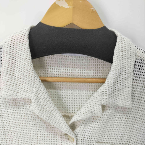 アズールバイマウジー AZUL by moussy COTTON MESH HALF SLEEVE SHIRT コットンメッシュハーフスリーブシャツ レディース JPN:M