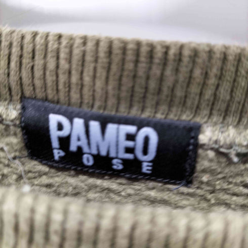 パメオポーズ Pameo Pose オーバーサイズクロップドスウェット レディース
