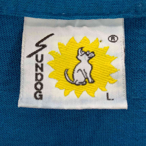 sun dog USA製 タイダイクルーネックTシャツシングルステッチ メンズ JPN:L