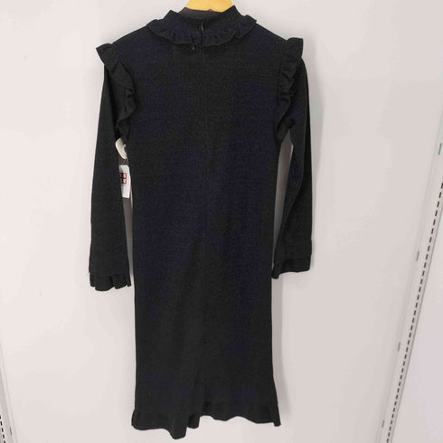 フリルデザイン L/S ラメワンピース レディース