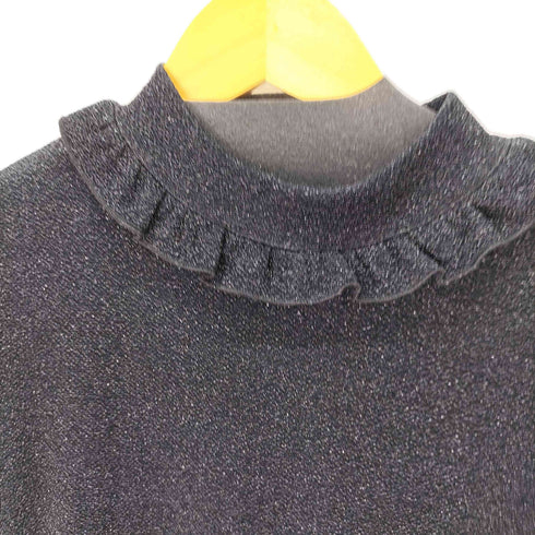 フリルデザイン L/S ラメワンピース レディース