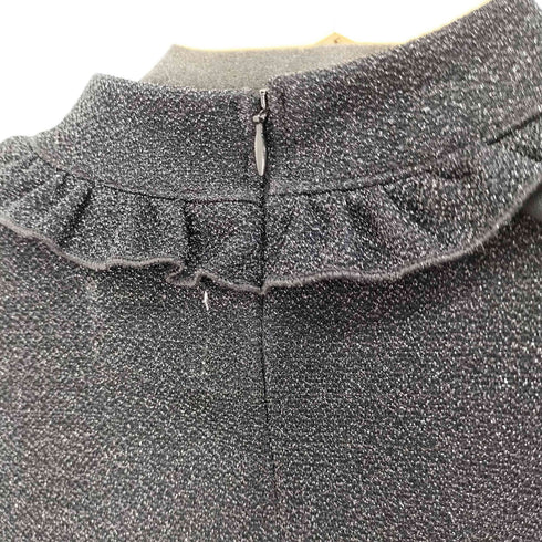 フリルデザイン L/S ラメワンピース レディース