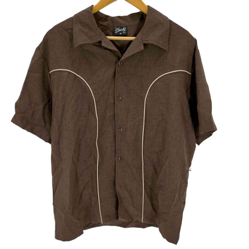 steady USA製 オープンカラーシャツ ネコ目ボタン メンズ JPN:M