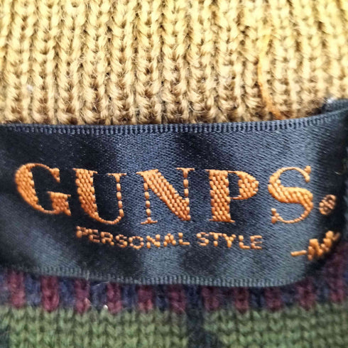 GUNPS 総柄 ウール 3Dニット レディース import:M