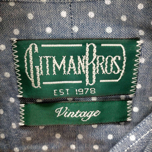 ギットマンブラザーズ GITMAN BROS. vintage USA製 シャンブレー ドット ボタンダウンシャツ メンズ JPN:M