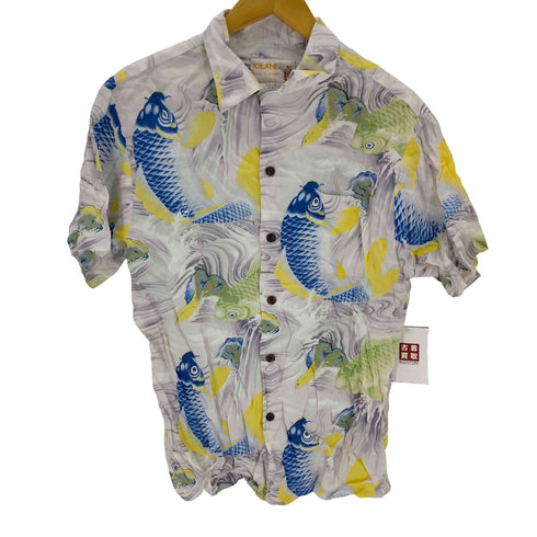 イオラニ IOLANI USA製 レーヨンアロハシャツ 鯉柄 メンズ JPN:L