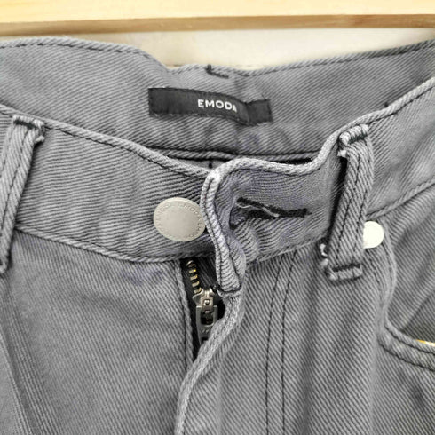 エモダ EMODA ブラックデニムカーゴパンツ レディース S