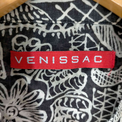venissac USA製 フラワープリント シアーシャツ メンズ JPN:M