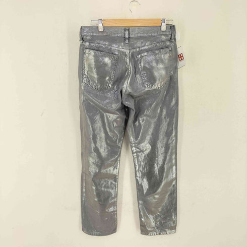 ザラ ZARA STRAIGHT WAXED JEANS レディース EUR:40-42