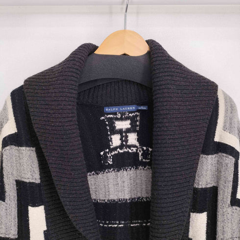 ポロバイラルフローレン Polo by RALPH LAUREN 総柄カシミヤ混ショールカラーニットジャケット レディース S