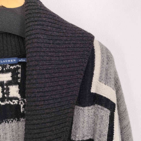 ポロバイラルフローレン Polo by RALPH LAUREN 総柄カシミヤ混ショールカラーニットジャケット レディース S