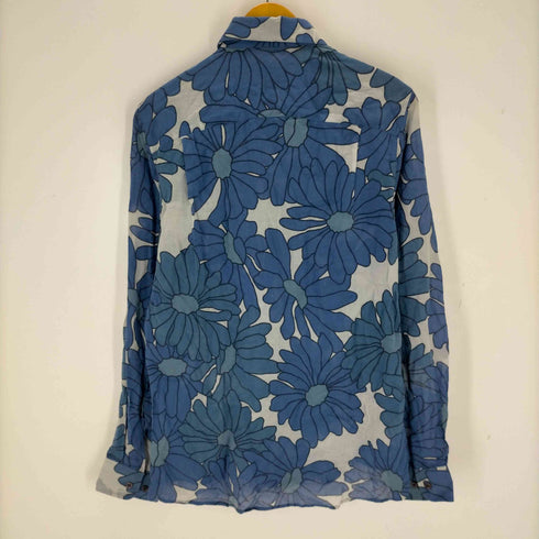 ヒューゴボス HUGO BOSS フラワープリントシア―コットンシャツ メンズ import:M