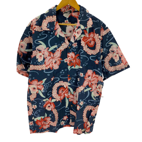 hilo hattie USA製 コットンアロハシャツ メンズ JPN:XL