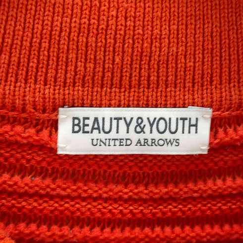 ビューティーアンドユースユナイテッドアローズ BEAUTY & YOUTH UNITED ARROWS ドロップ ボーダー ニット ポロ ウォッシャブル メンズ JPN:S