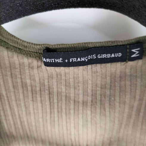 マリテフランソワジルボー MARITHE FRANCOIS GIRBAUD プリント切替リブタンクトップ Y2K グランジ レディース import:M