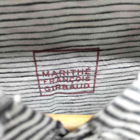 マリテフランソワジルボー MARITHE FRANCOIS GIRBAUD バックデザインボーダーポロシャツ 襟切替 Y2K グランジ メンズ import:M