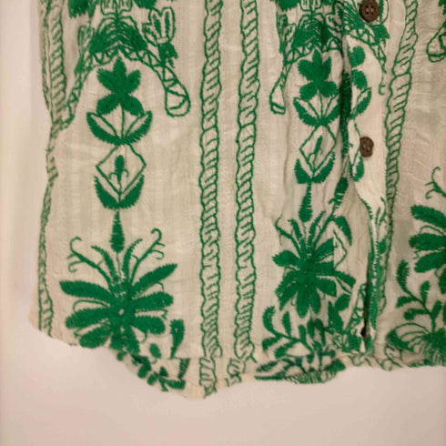 総刺繍 シャツ メンズ JPN:L