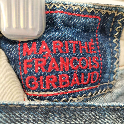 マリテフランソワジルボー MARITHE FRANCOIS GIRBAUD ダメージ加工 ローライズテーパードアンクルデニム Y2K グランジ メンズ SS