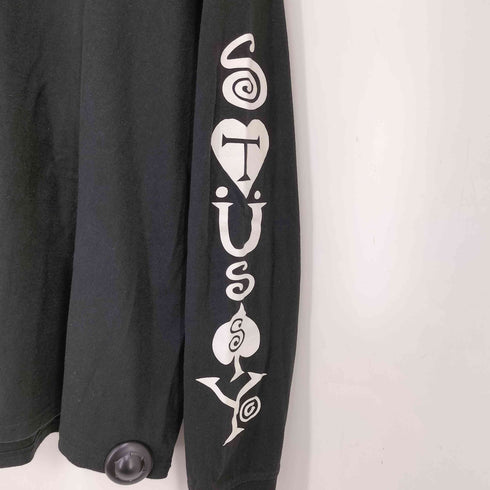 ステューシー Stussy トランプ ロゴ スリーブプリント クルーネック L/S シャツ メンズ import:L