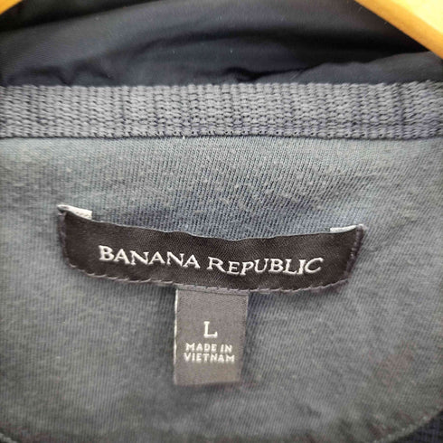 バナナリパブリック BANANA REPUBLIC ナイロン切替 ワッフル地ジップアップパーカー メンズ import:L