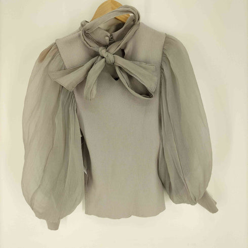 スナイデル snidel 21AW シアーネック ニット トップス レディース ONE SIZE