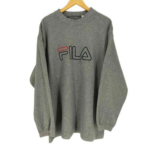 フィラ FILA 90s フロント刺繍モックネックフリーススウェット メンズ JPN:L