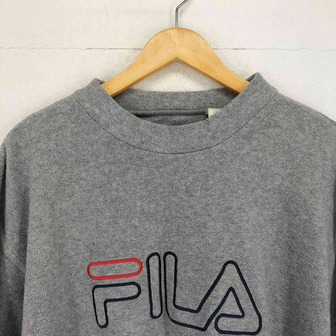 フィラ FILA 90s フロント刺繍モックネックフリーススウェット メンズ JPN:L