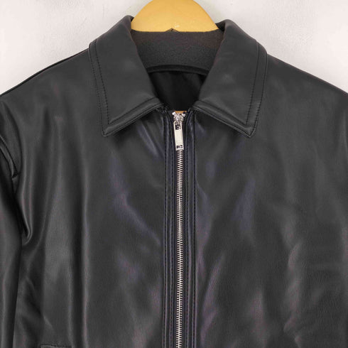ザラ ZARA フェイクレザージャケット メンズ import:M