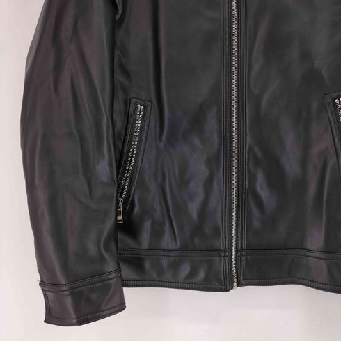 ザラ ZARA フェイクレザージャケット メンズ import:M