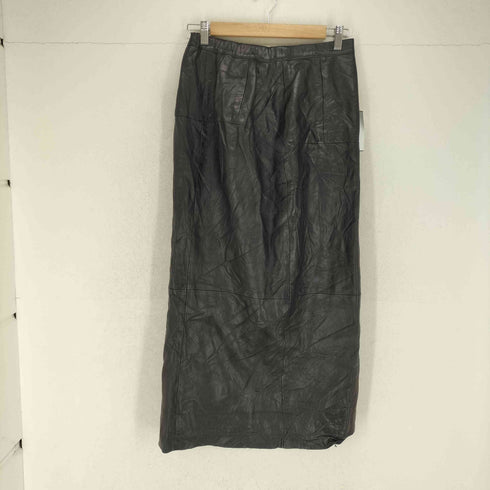 USA製 GENUINE LEATHER ロングレザースカート レディース 10