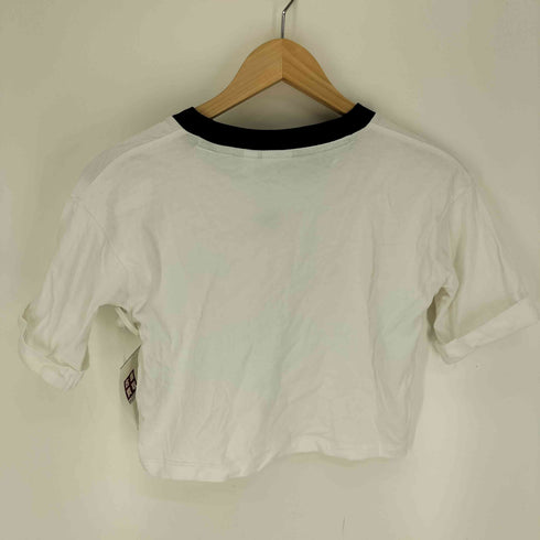 アディダスオリジナルス adidas Originals SMALL EMBLEM CROP TEE トレフォイル ロゴ 刺繍 クロップド Tシャツ レディース JPN:M