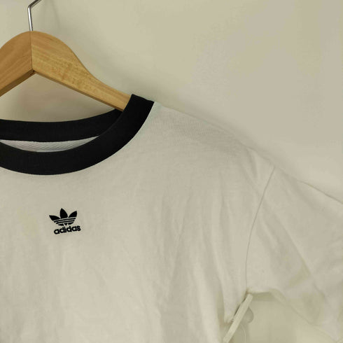 アディダスオリジナルス adidas Originals SMALL EMBLEM CROP TEE トレフォイル ロゴ 刺繍 クロップド Tシャツ レディース JPN:M