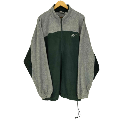 リーボック Reebok 90-00s ロゴ刺繍フリースハーフジップジャケット メンズ JPN:XL