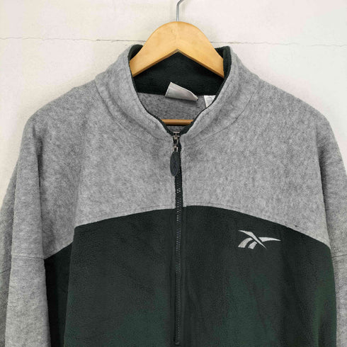 リーボック Reebok 90-00s ロゴ刺繍フリースハーフジップジャケット メンズ JPN:XL