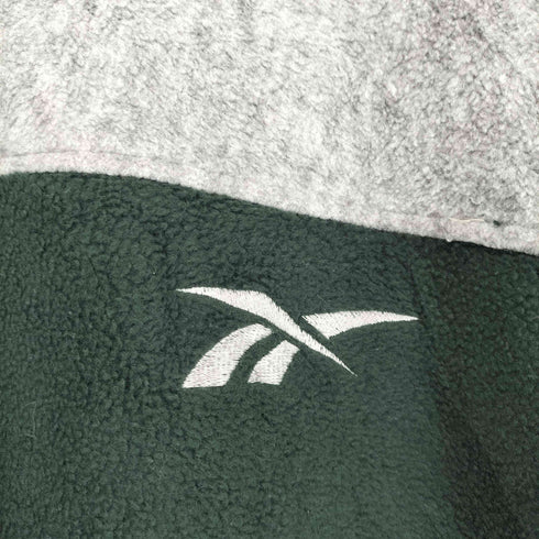 リーボック Reebok 90-00s ロゴ刺繍フリースハーフジップジャケット メンズ JPN:XL
