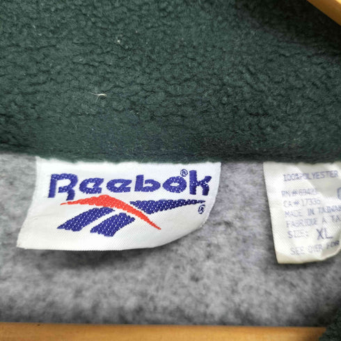 リーボック Reebok 90-00s ロゴ刺繍フリースハーフジップジャケット メンズ JPN:XL