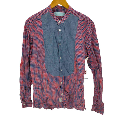 アレッサンドロデラクア Alessandro dellAcqua 切替デザインバンドカラーシャツ メンズ JPN:M