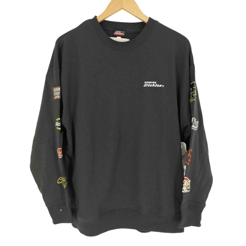 ジェニュインディッキーズ GENUINE Dickies JUN CLUB スリーブ ロゴ 刺繍 L/S Tシャツ 霜降り レディース import:M