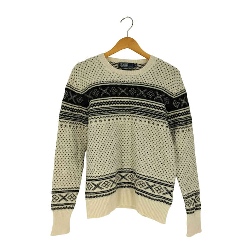 ポロバイラルフローレン Polo by RALPH LAUREN 90s LAMBSWOOL バーズアイ ノルディック ニット メンズ import:M