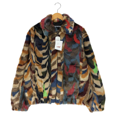 シュプリーム Supreme Multicolor Faux Fur Bomber Jacket マルチカラー フェイクファー ボンバージャケット メンズ import:M