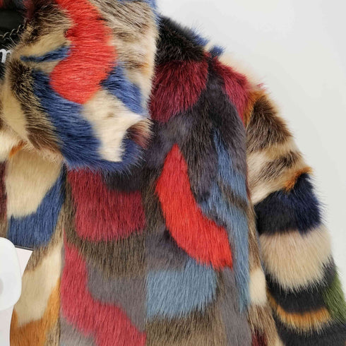 シュプリーム Supreme Multicolor Faux Fur Bomber Jacket マルチカラー フェイクファー ボンバージャケット メンズ import:M