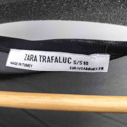 ザラ ZARA L/S ラインストーンシアートップス レディース import:S