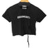 ODDONEOUT フロントロゴプリント S/S クロップドTシャツ レディース