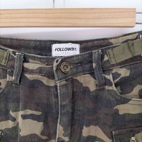 FOLLOWIN カモ柄 ミニスカート レディース JPN:L