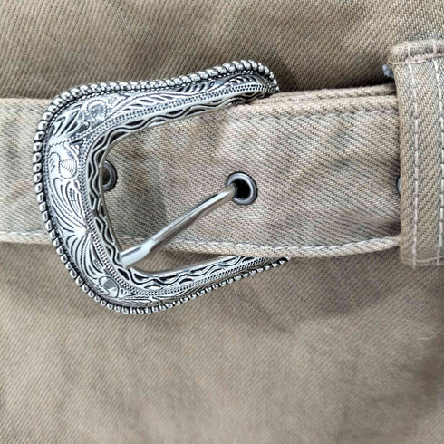 ザラ ZARA ベルテットデニムスカート レディース JPN:M