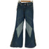 REVOLT JEANS デザイン切替 デニムパンツ ベルボトム メンズ M