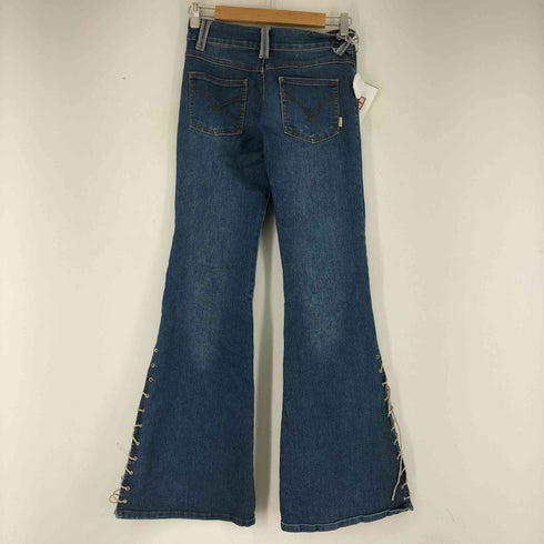 REVOLT JEANS デザイン切替 デニムパンツ ベルボトム メンズ M
