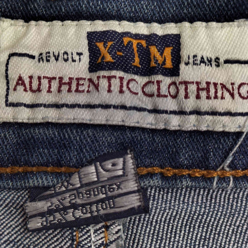 REVOLT JEANS デザイン切替 デニムパンツ ベルボトム メンズ M
